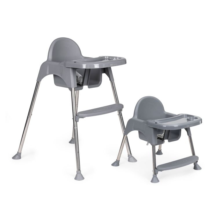 ECOTOYS hranilica za bebe 2 u 1 sa postoljem i pojasevima HC-135 Gray
