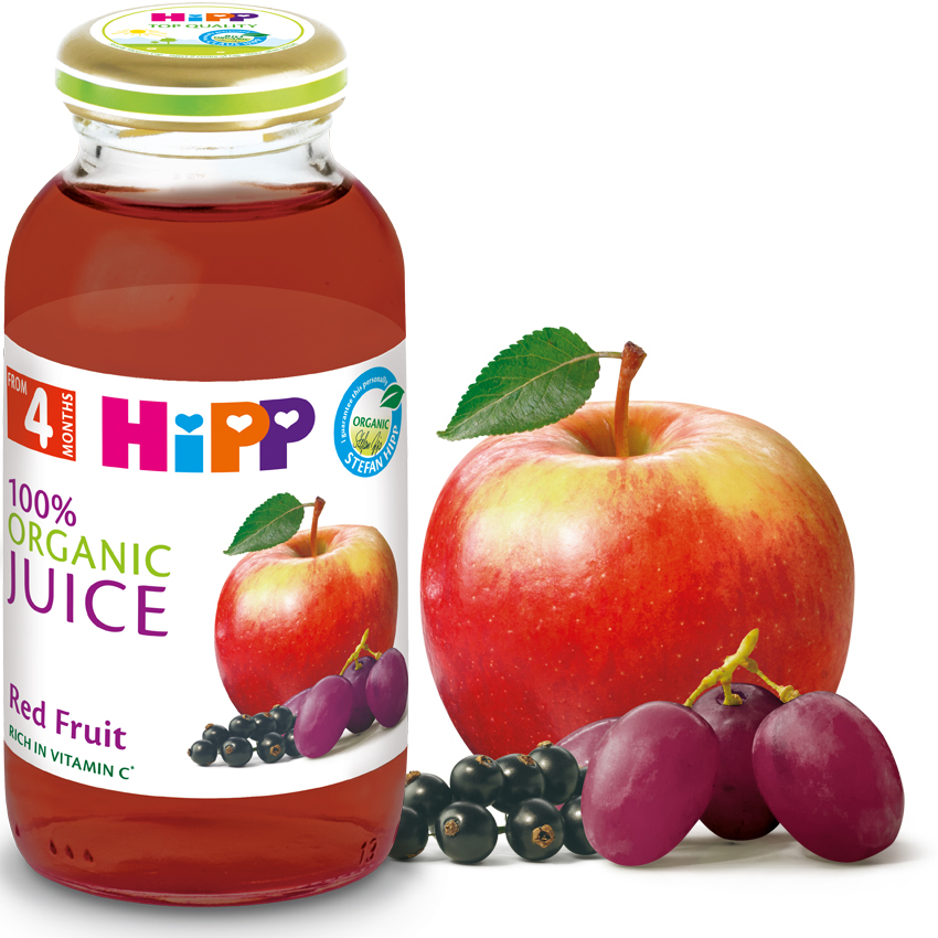HIPP BIO Voćni sok od jabuke i crvenih plodova 4M+, 200ml