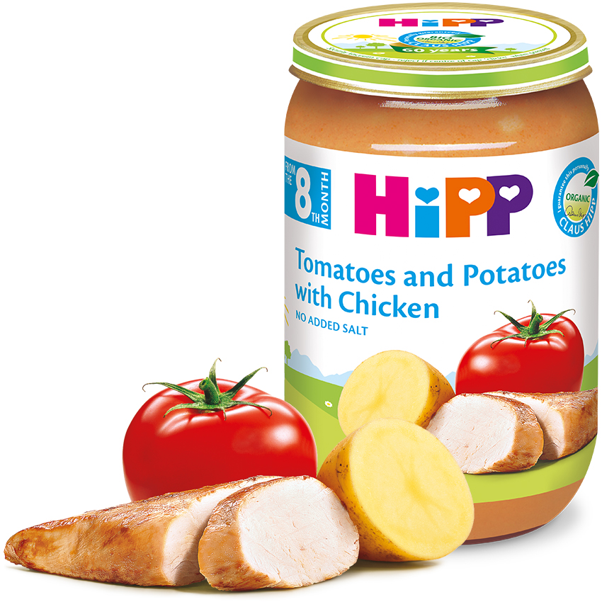 ORGANIC kašica - krompir i paradajz sa piletinom, od 8. meseca, 220 g