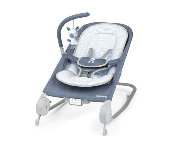 Ingenuity ležaljka za bebe Happy Bell Massage Bouncer Chambray SKU16854