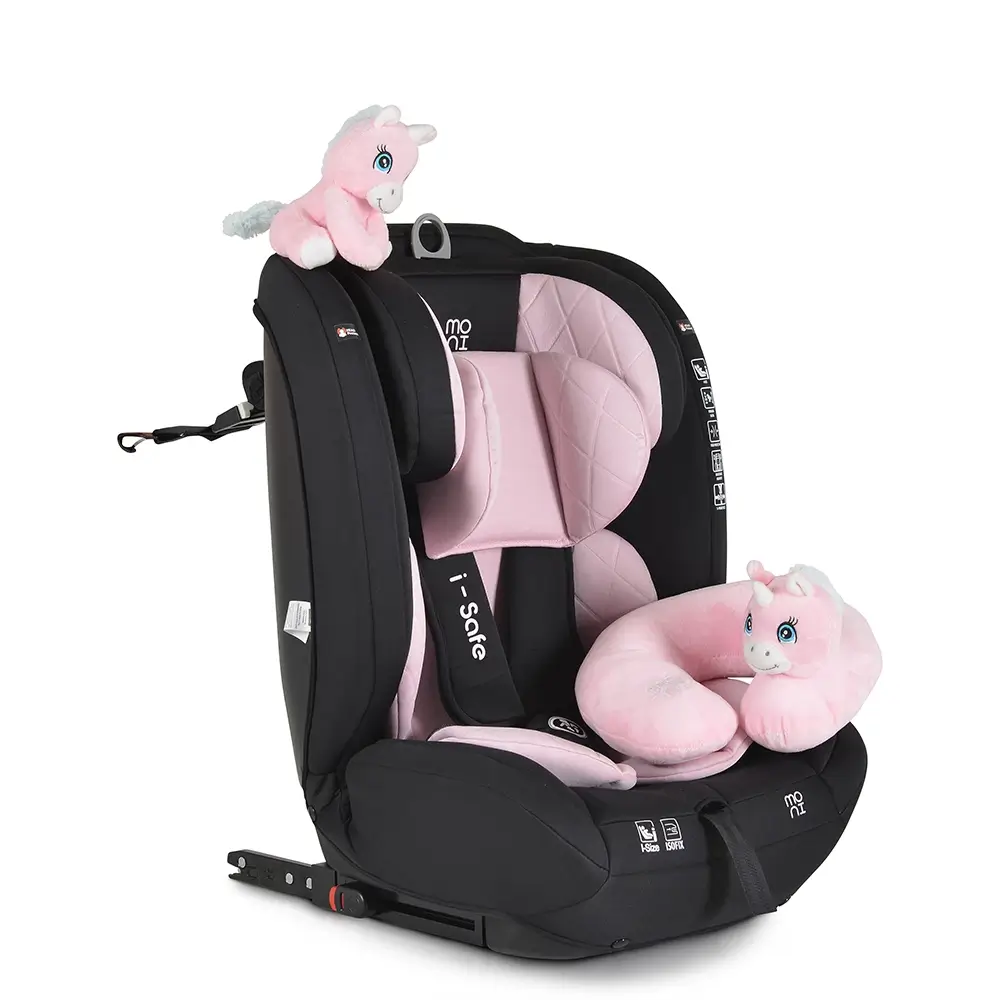 MONI Auto sedište i-Safe 76-150cm, Isofix, Roze