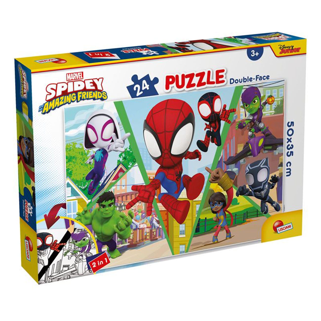 MARVEL puzzle 2u1, 24 dijelova, Spidey izazovi, Crvena