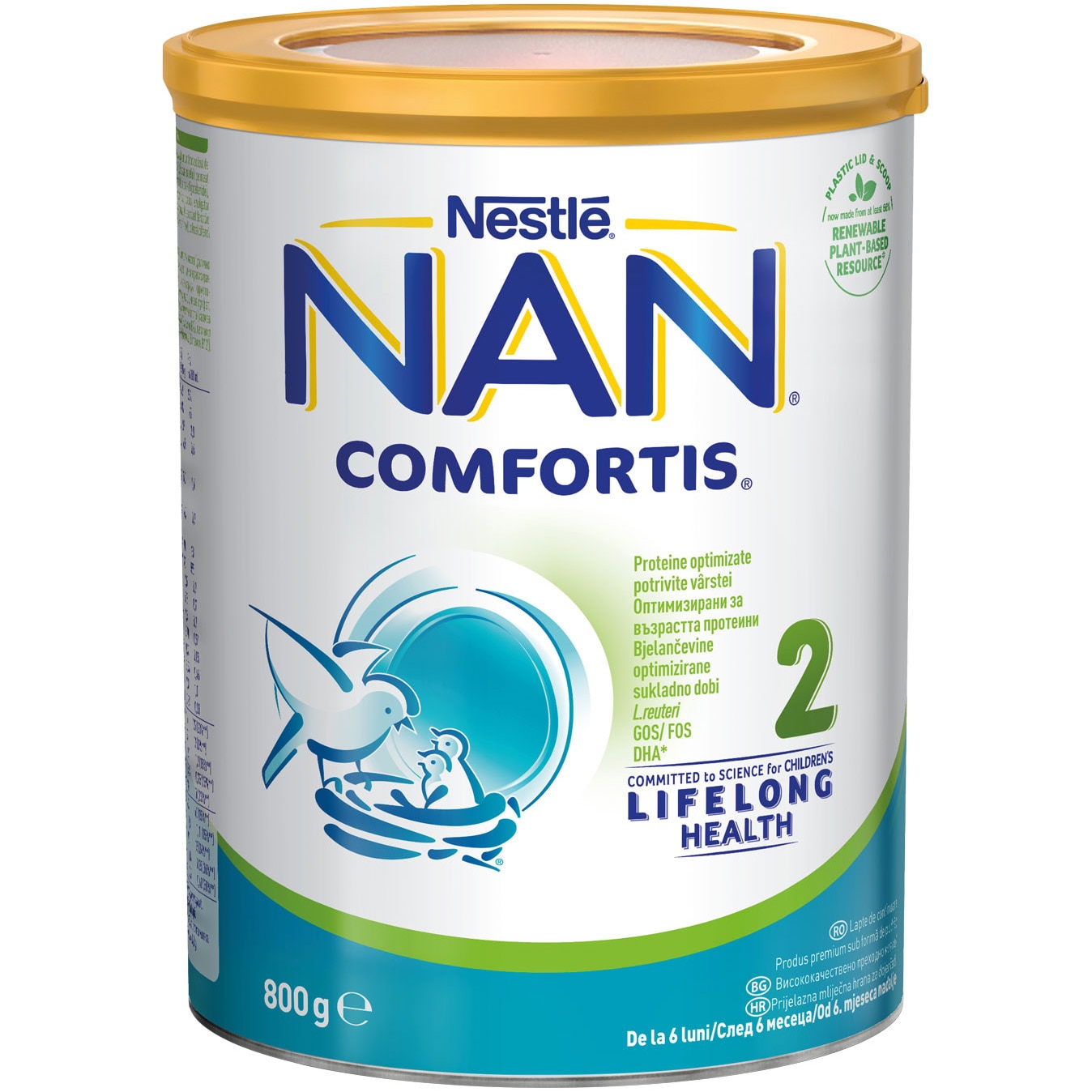 Nestlé NAN® Comfortis 2, od 6 meseci do 1 godine, prelazno mleko za odojčad, limenka, 800 g
