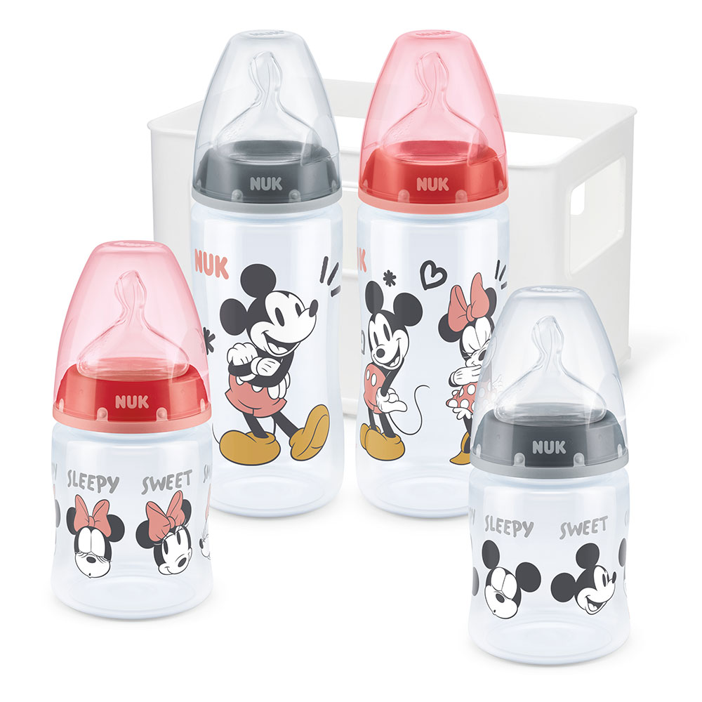 NUK First Choice Starter Set za bebe sa indikatorom temperature Mickey Mouse