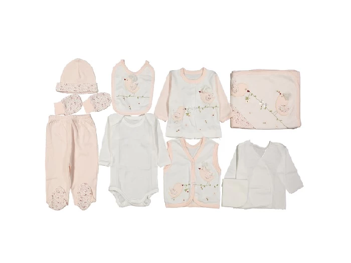 Set za bebe 209148, 10 delova, Kajsija boje