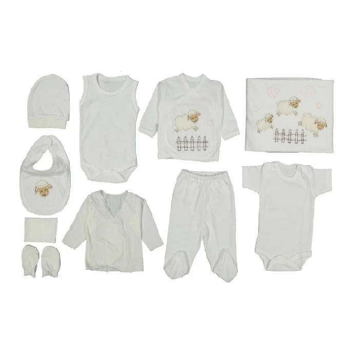 Set za bebe 236412, 10 delova, Beli