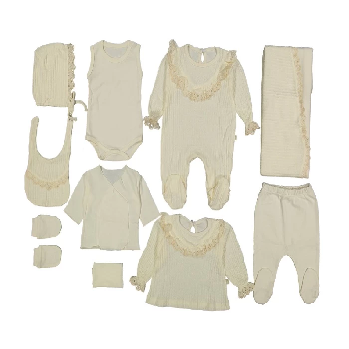 Set za bebe 243838, 10 delova, Bež