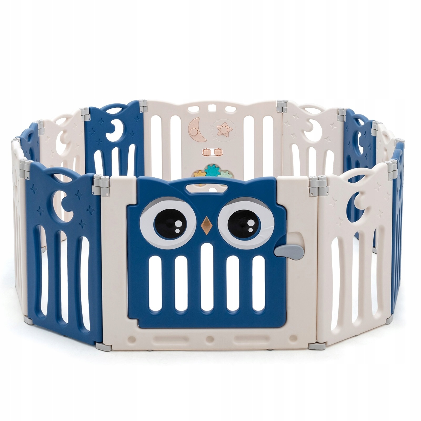 Feelkids Sklopiva ogradica Sovica, Plavo-Teget-Bela