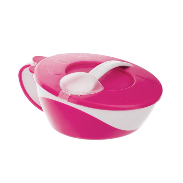 CANPOL Činija sa kašikom za bebe 31/406 350 ml roze