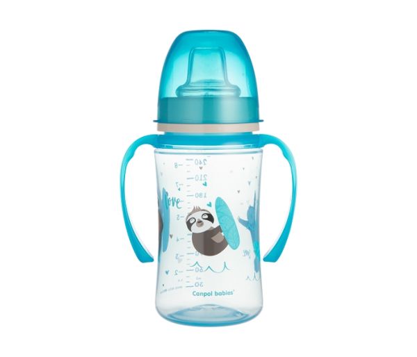 Canpol Babies Flašica za bebe 35/208 Easy Start Colorful Animals 240ml plava