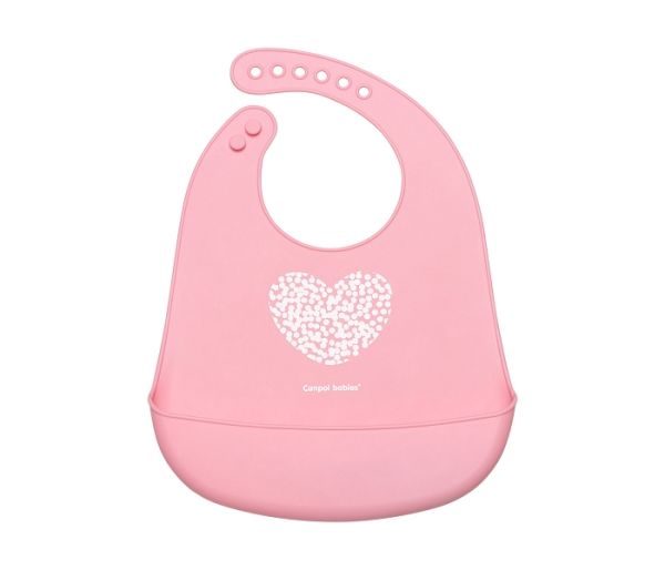 Canpol babies Silikonska portikla za bebe sa džepom Pastel 74/024 roze