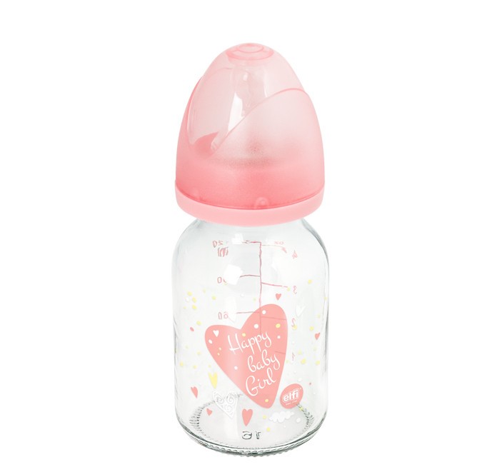 ELFI Staklena flašica SWEET BABY 120 ml roze