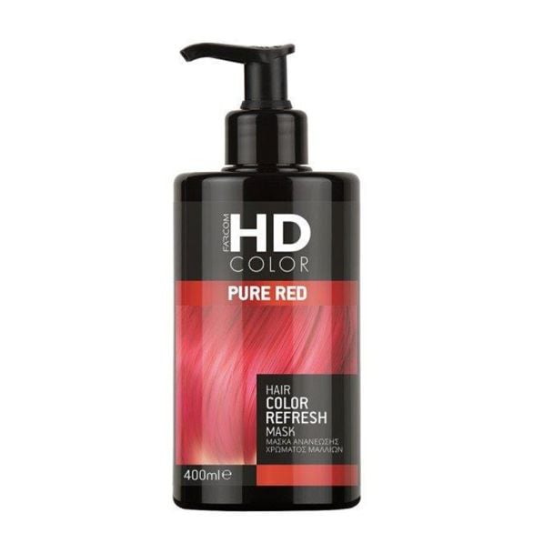 FARCOM HD Color maska ​​za osvježavajuću boju za kosu Pure red, 400 ml