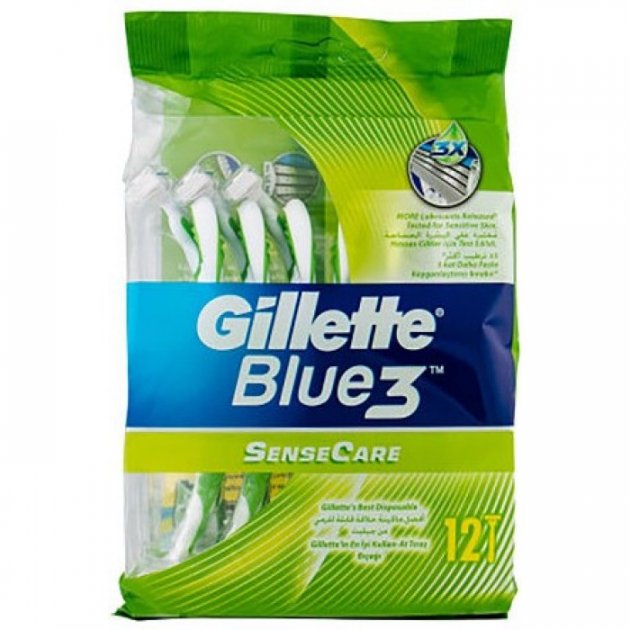 GILLETTE Blue 3 Sensitive Brijač za jednokratnu upotrebu 12 komada ...