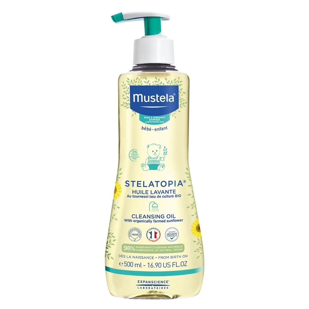 Mustela Stelatopia Ulje za kupanje za bebe i decu, 500 ml