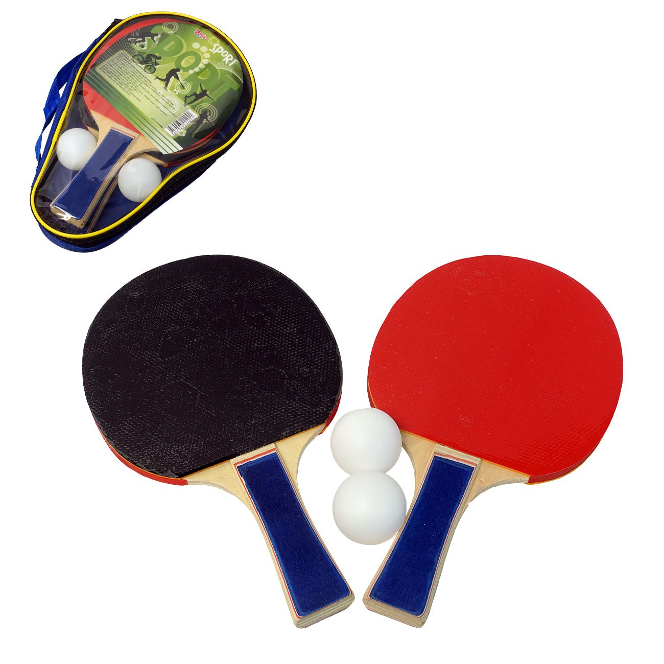 DENIS Set od dva reketa i dvije loptice za stoni tenis | Ananas