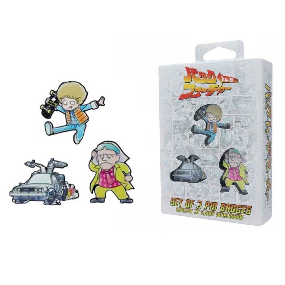 Fanattik Zurück In Die Zukunft Pin-Set – Limited Japanese Edition, 3-teilig – Sammlerstück Für Film-Fans