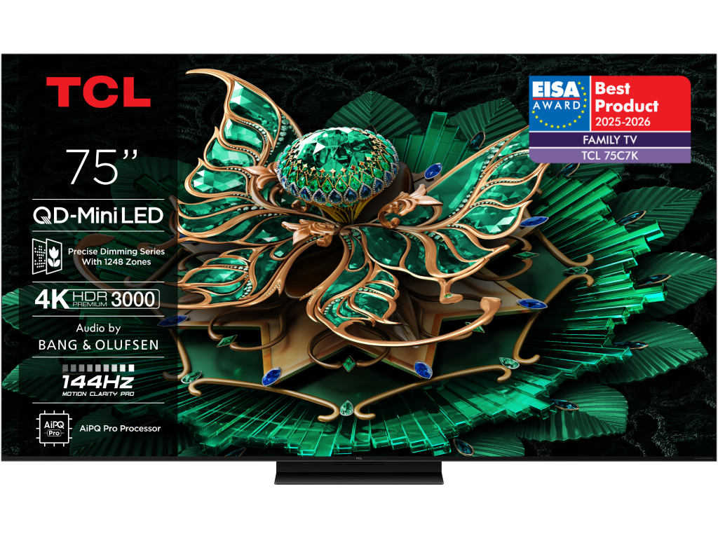 TCL Televizor 75"C7K 4K QD-Mini LED, 144Hz, Crni