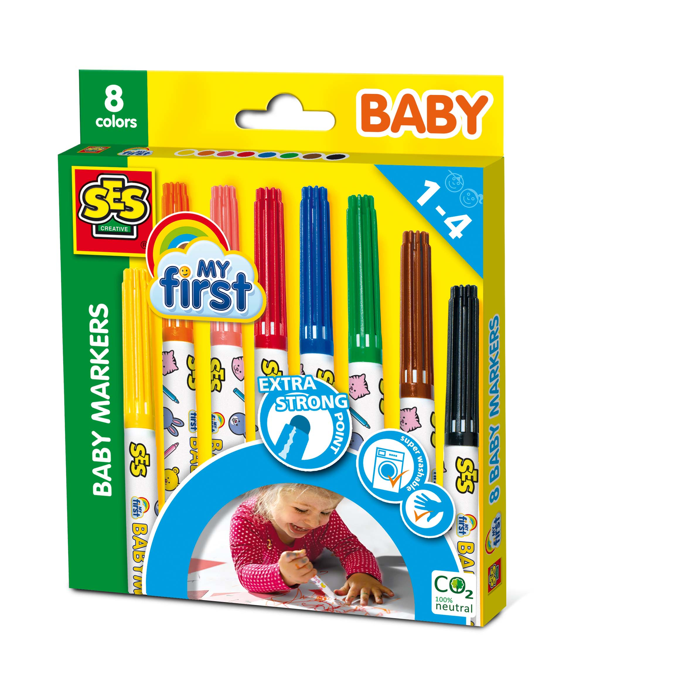 SES CREATIVE markeri za bebe 8 kom.
