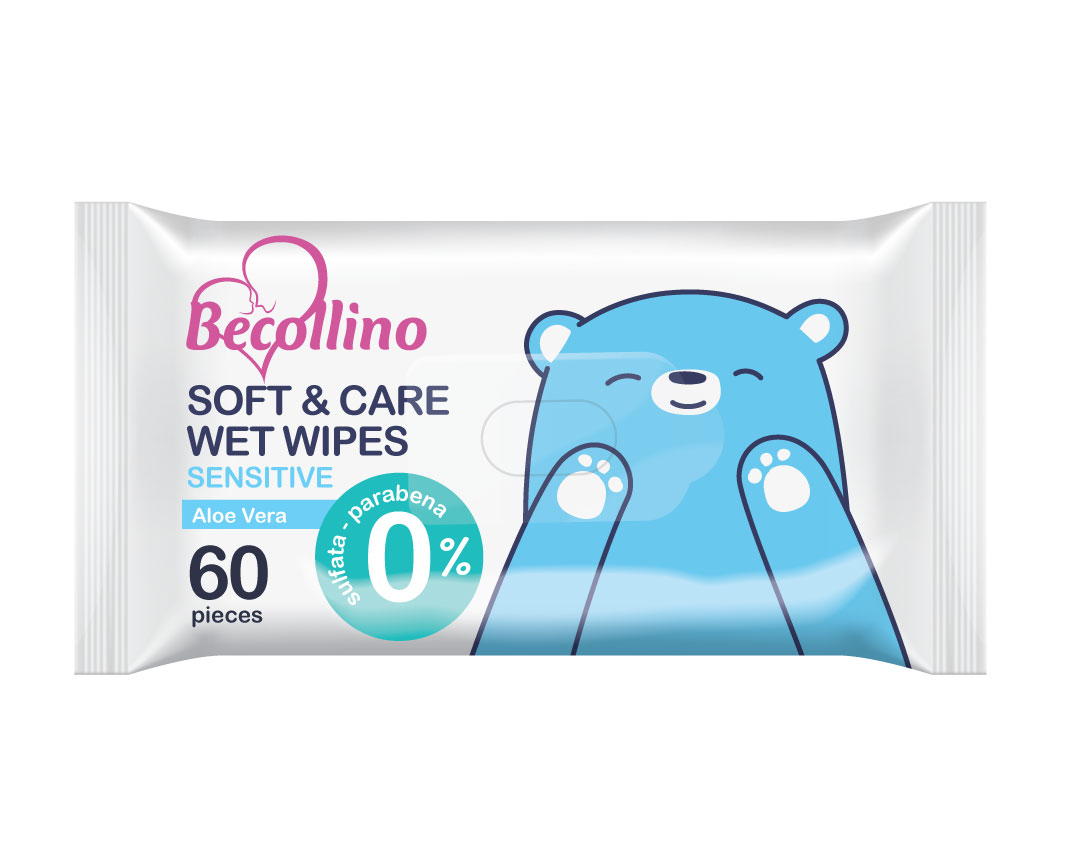 Becollino Vlažne maramice Soft&Care Sensitive 60/1