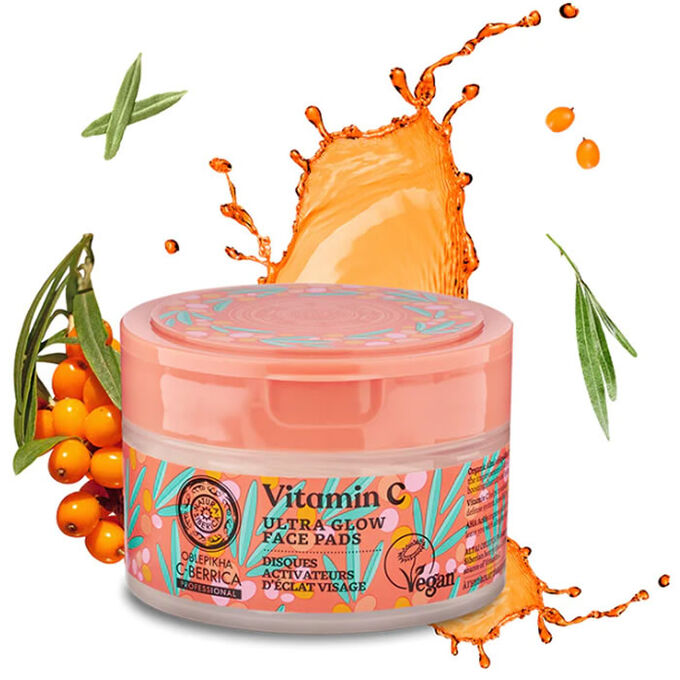 NATURA SIB Oblepikha c-berrica вати за чистење на лице со витамин ц ...