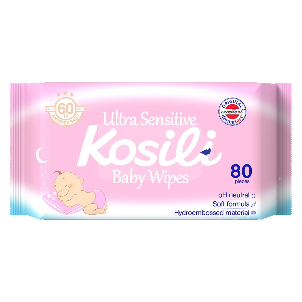 KOSILI VLAŽNE MARAMICE 80 KOMADA SENSITIV ROZE