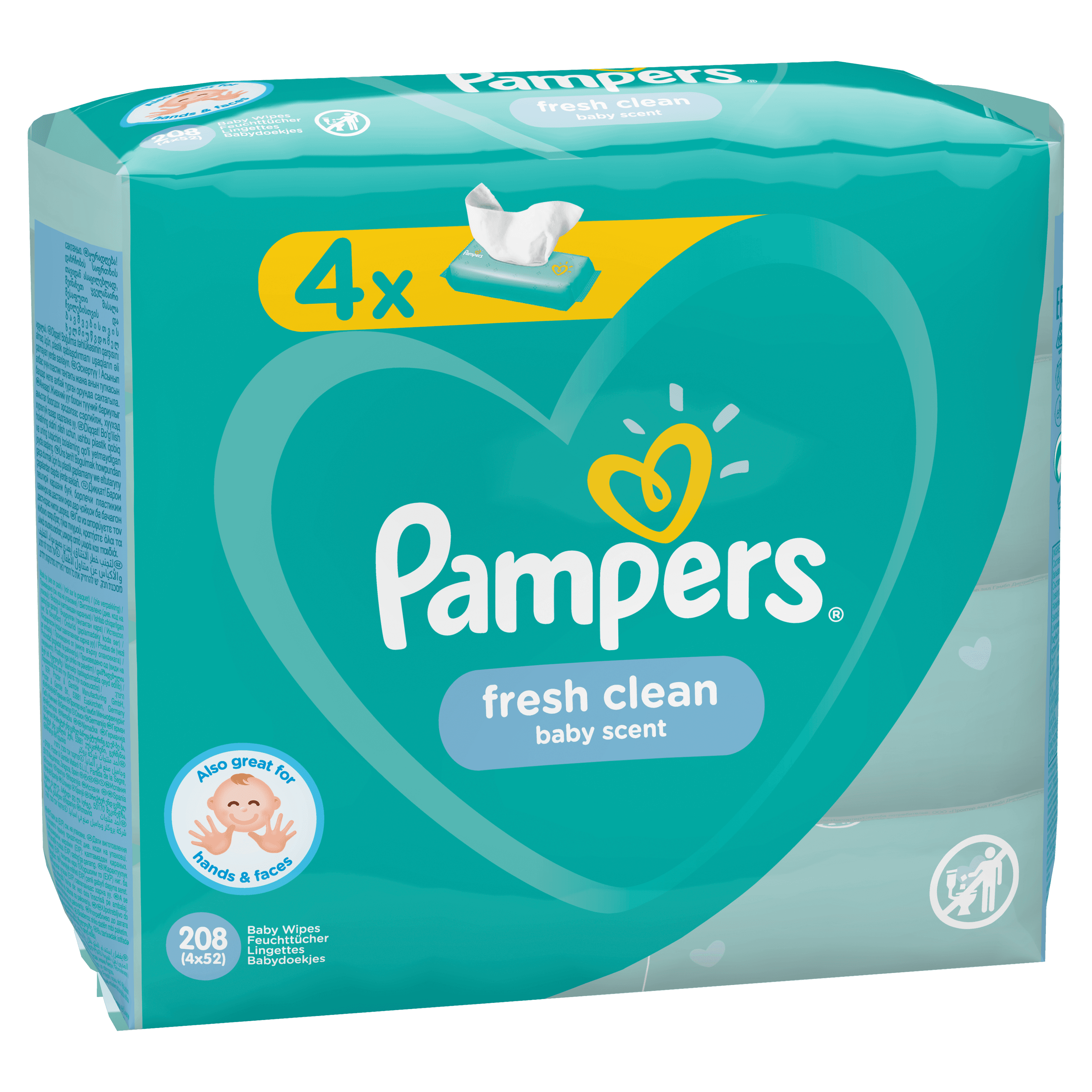 Pampers Vlažne maramice Fresh, 4x52 | Ananas