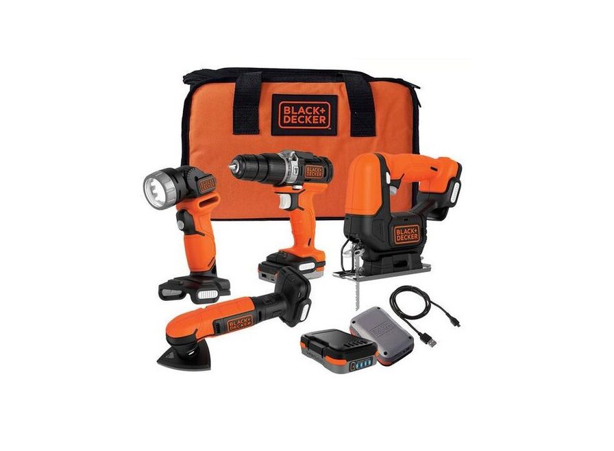 BLACK DECKER 12V Сет од 4 алати, 2x1.5Ah USB батерии и USB кабел за ...