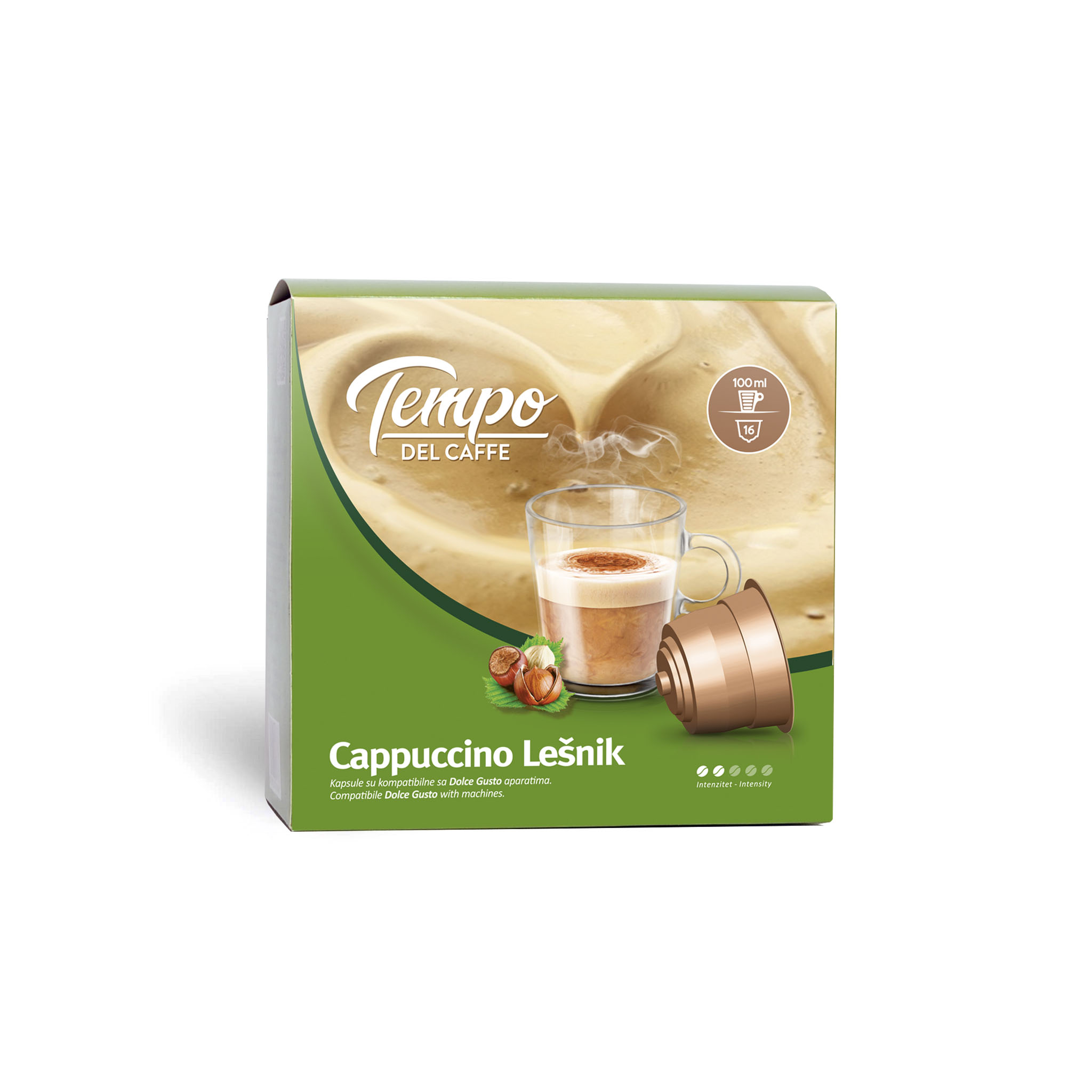 TEMPO DEL CAFFE Kapsule za Dolce Gusto Cappuccino Lešnik, 14