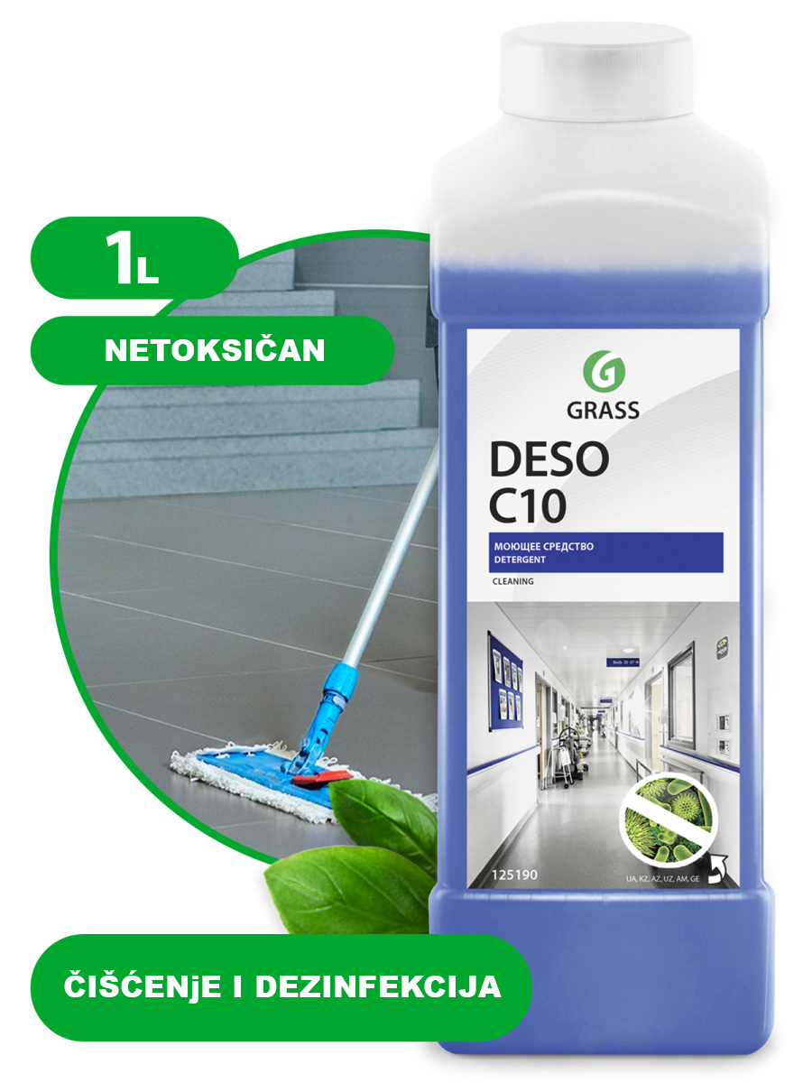 GRASS Sredstvo za čišćenje i dezinfekciju DESO C10 1L | Online prodaja ...