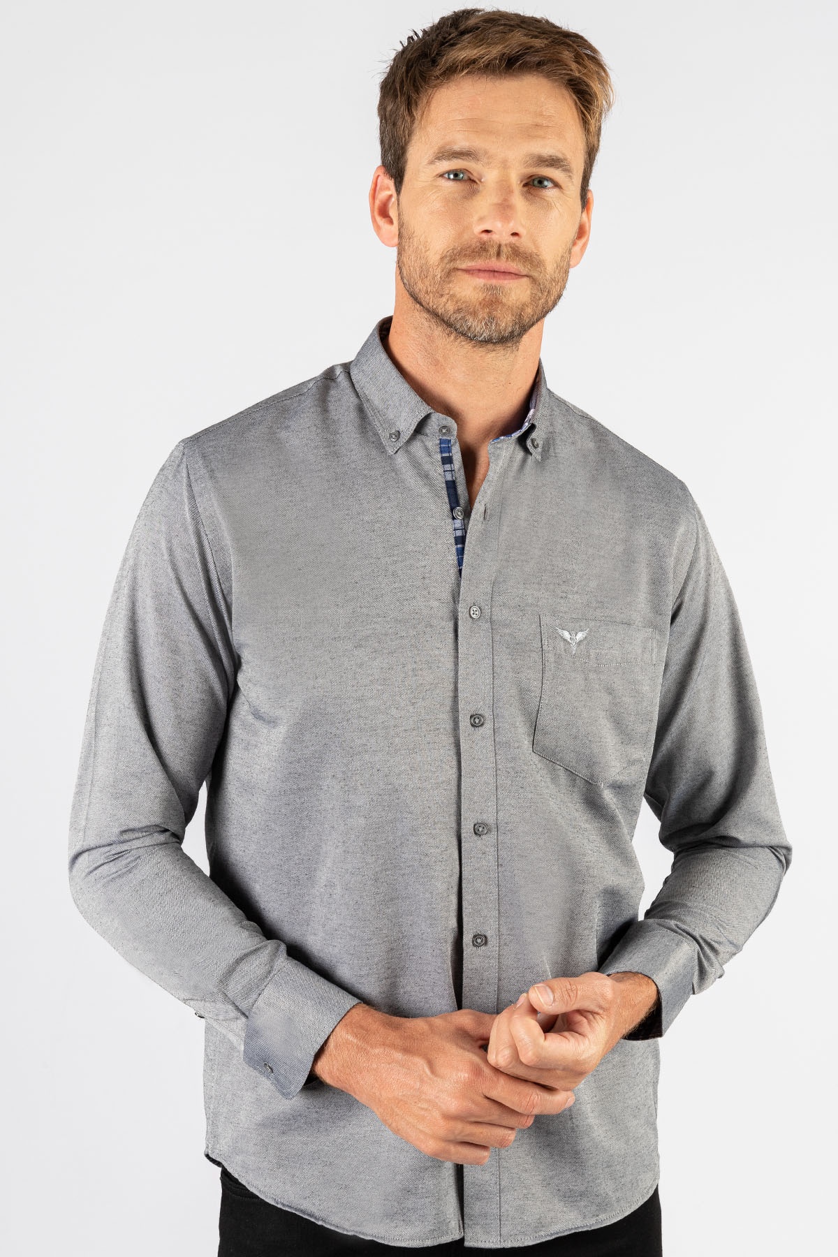 TUDORS Muška košulja, Classic Fit, Siva | Online prodaja | Ananas