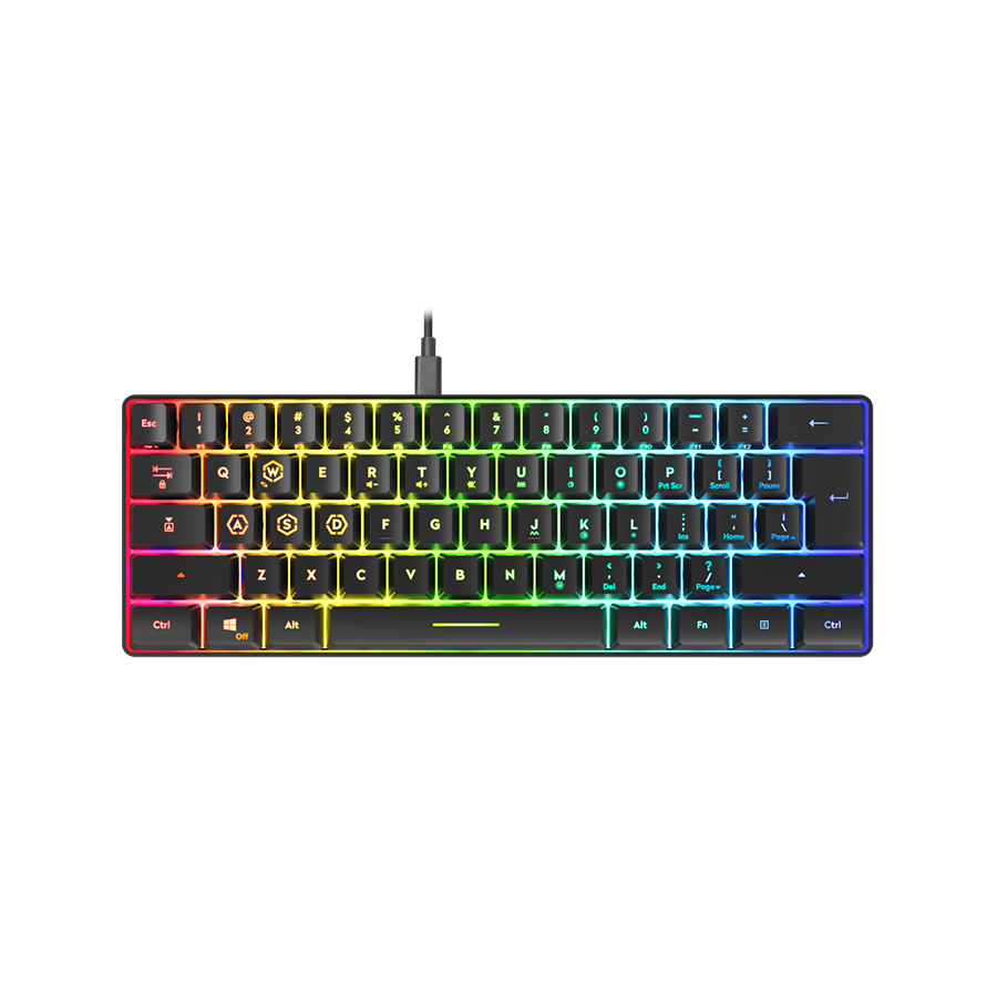 Tastatura SPEEDLINK LETOS RGB 60% Gaming Keyboard, black - US layout, SL-670014-BK-US