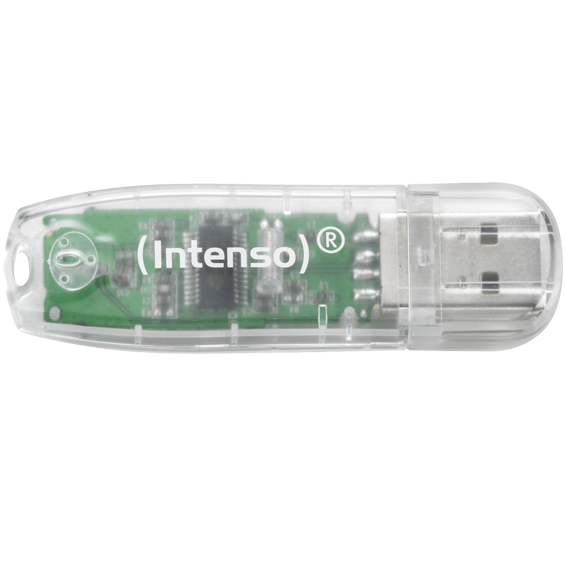 INTENSO USB fleš disk 32GB Hi-Speed ​​USB 2.0 Rainbow Line transparentan