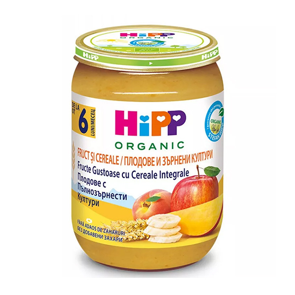 HIPP Кашичка интегрални житарици со мешано овошје , 190 g | Најголема ...