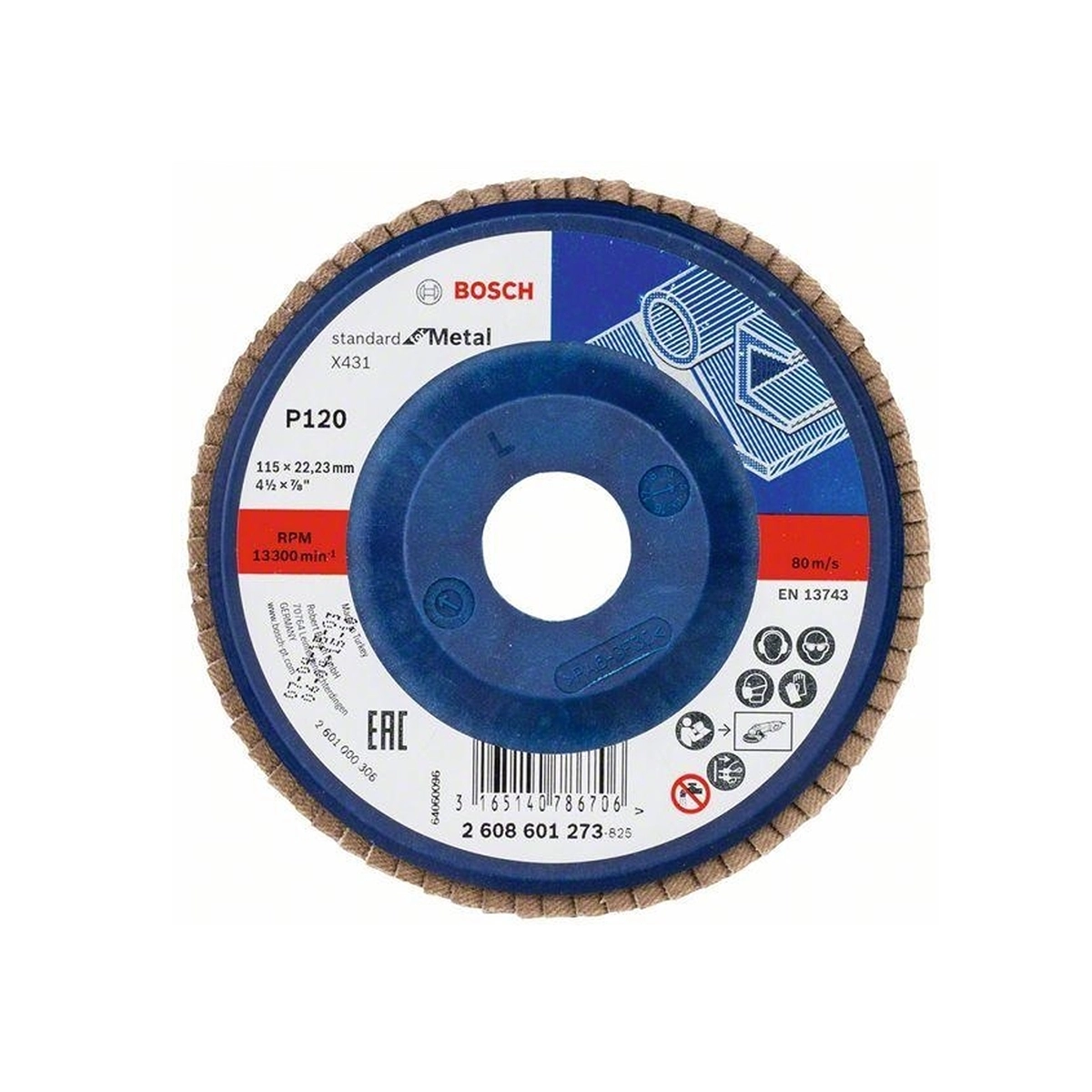 Bosch Lamelarna Brusna Ploča 115 mm Gr 80 x431 2608601272