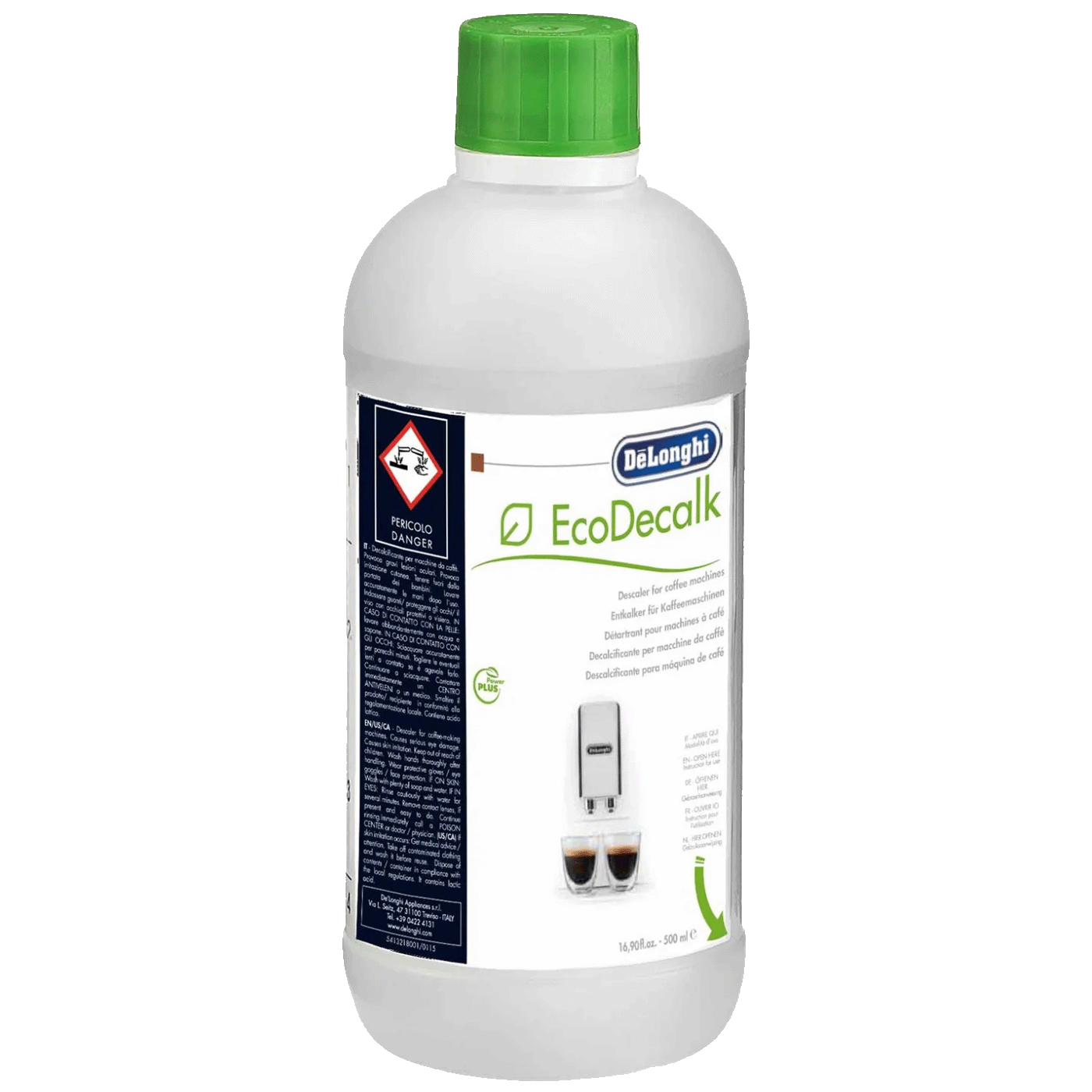 De'Longhi Sredstvo za uklanjanje kamenca, 500ml - DLSC500 / SER3018 EcoDecalk, Bijelo