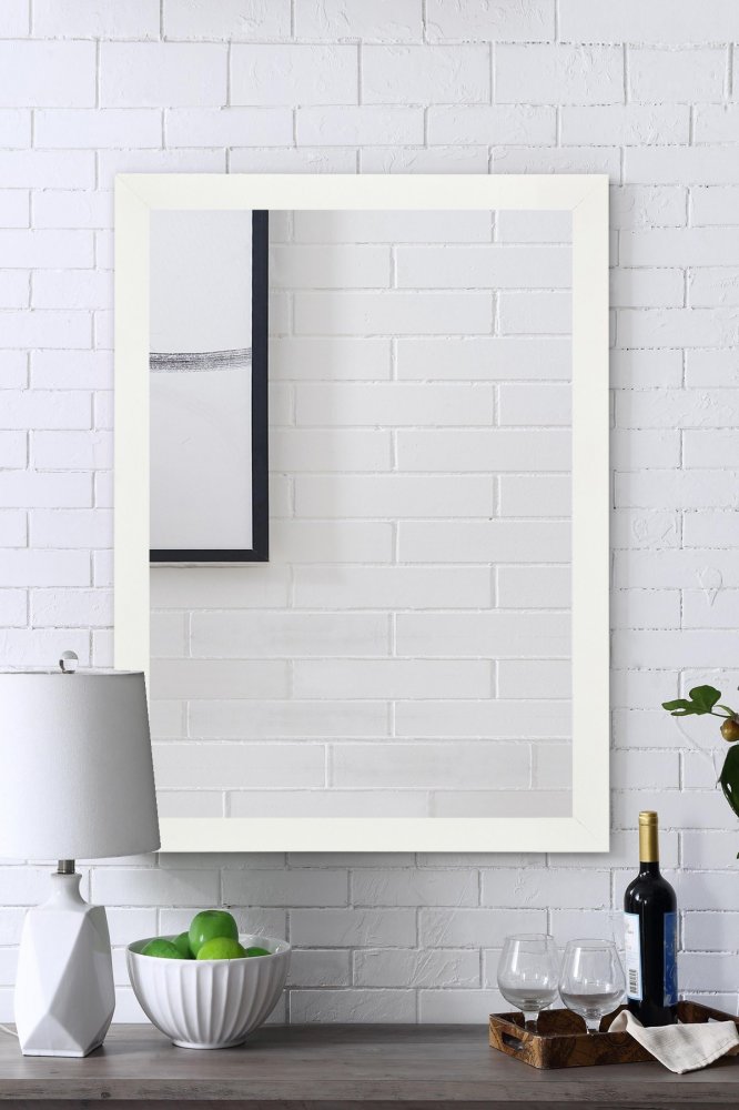 Hanah Home ogledalo s okvirom, bijelo