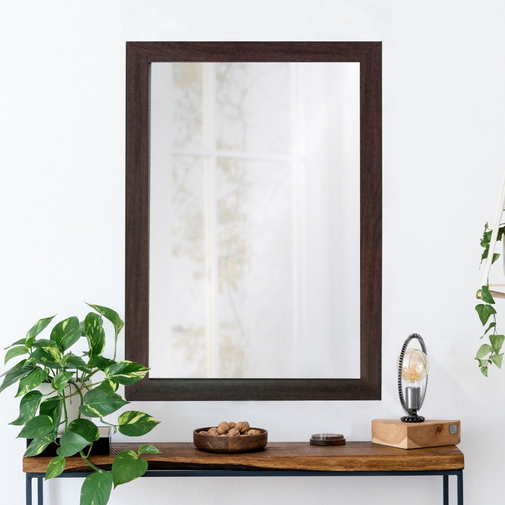Hanah Home ogledalo s okvirom, smeđe