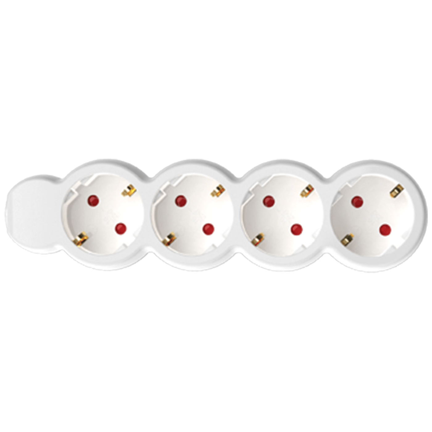 Home Produžni kabl, 4 utičnica, 1.5mm², 3 met, bijeli - NV 4-3/WH/1.5, Bijeli