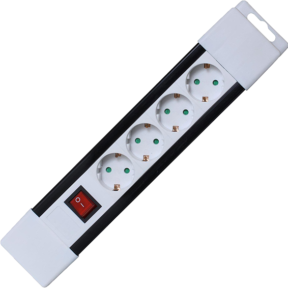 Home Produžni kabl, 4 utičnica, prekidač, 1, 0mm², 2 met - PNV 04K/WH, Bijeli