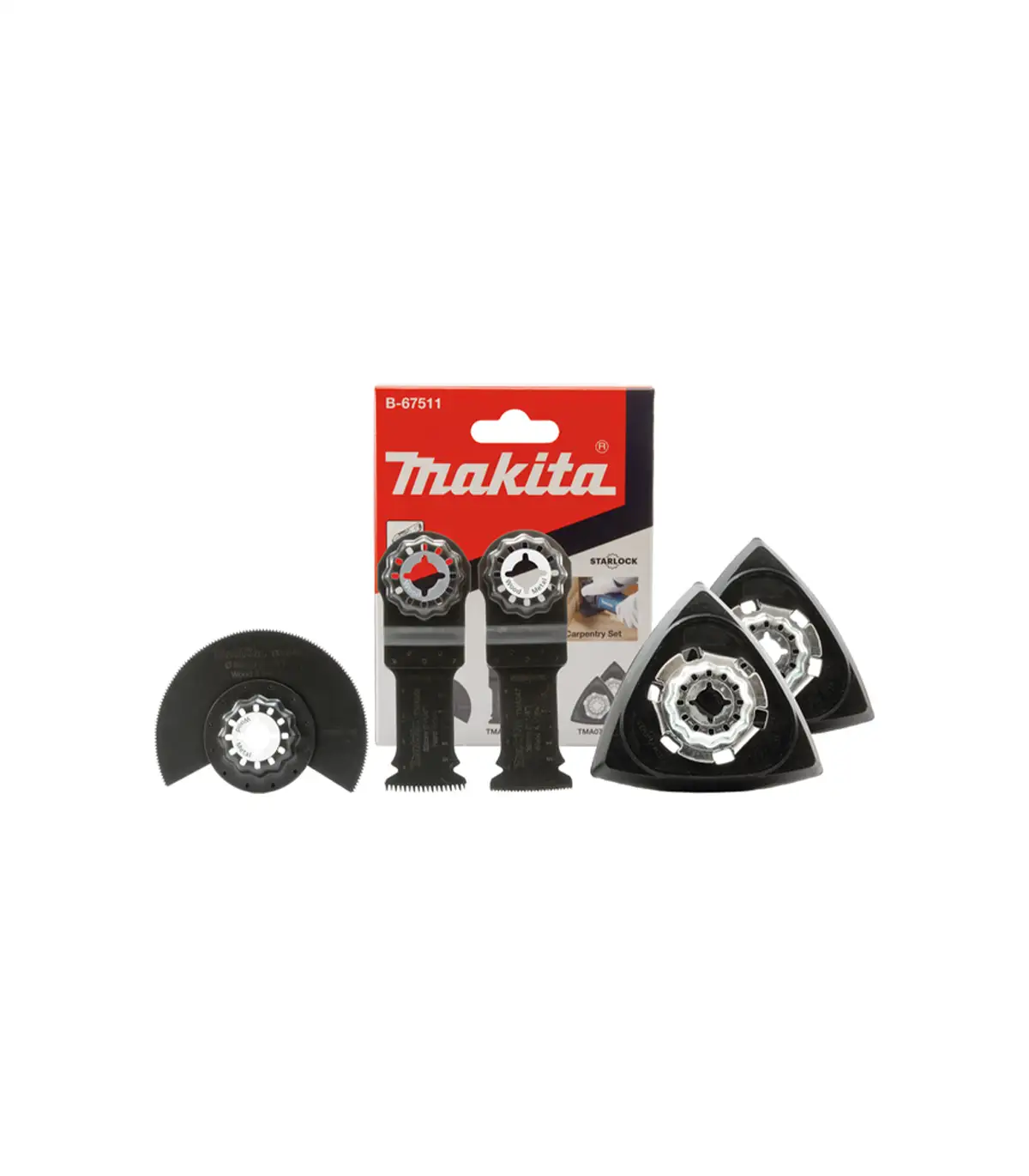 Makita Set Pribora za Multifunkcijski Alat 4-Djelni B-67511 Komplet za Stolare za Dtm50, Dtm51, Dtm52, Tm30D, Tm3000C, Tm3010C, M9800