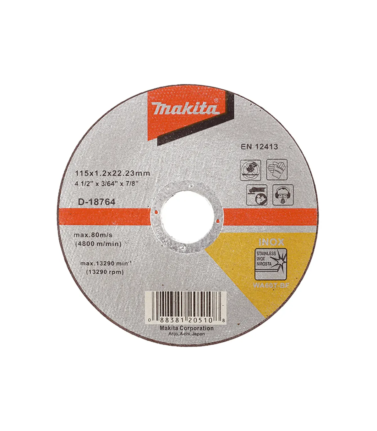 Makita Tanka rezna ploča za nehrđajući čelik ravna 115 mm D-18764