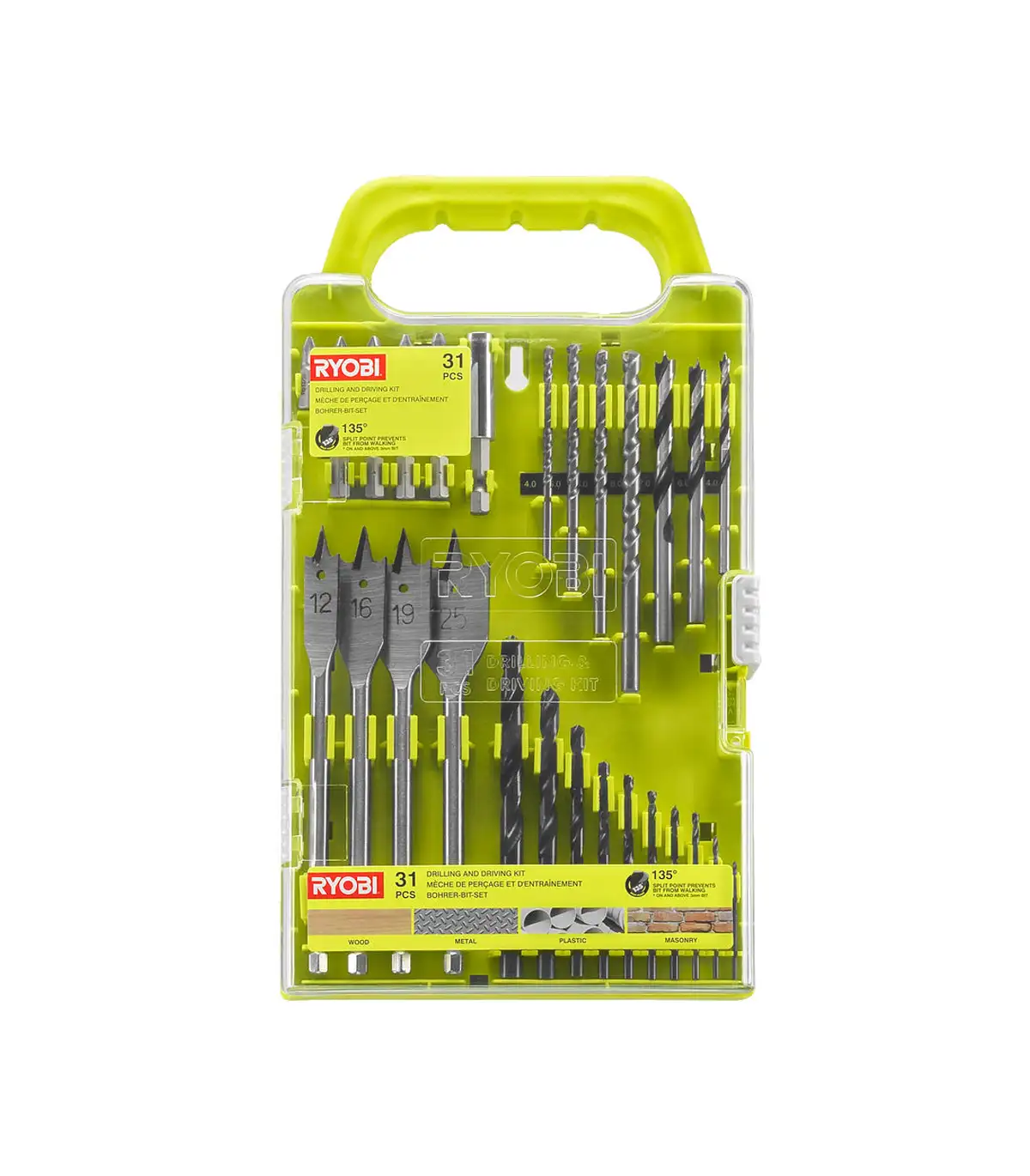 RYOBI 31-dijelni set svrdla, bitova i svrdla za drvo RAKDD31