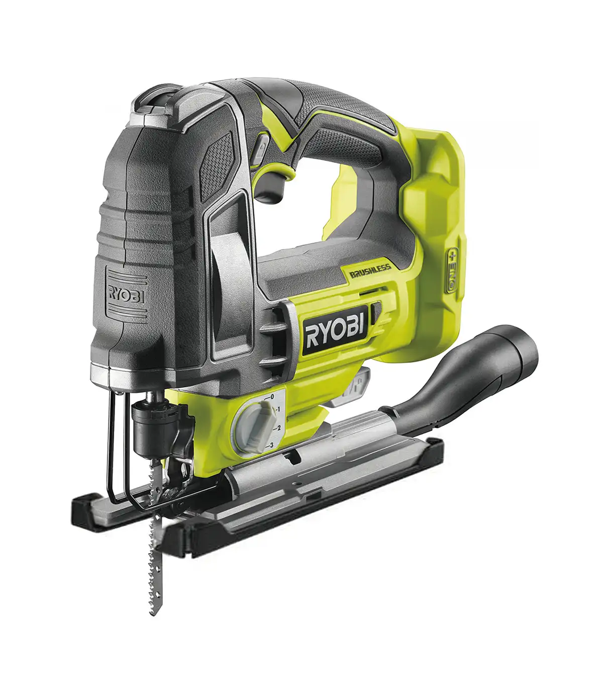 Ryobi akumulatorska ubodna pila R18JS7-0 - 18V ONE+, BL motor, 800-3500/min, drvo 135mm, željezo 10mm, masa 1,8kg