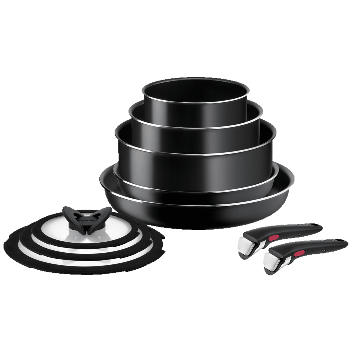 Tefal Posuđe, set 10/1, Ingenio Easy Cook N Clean - L1539053, Crno