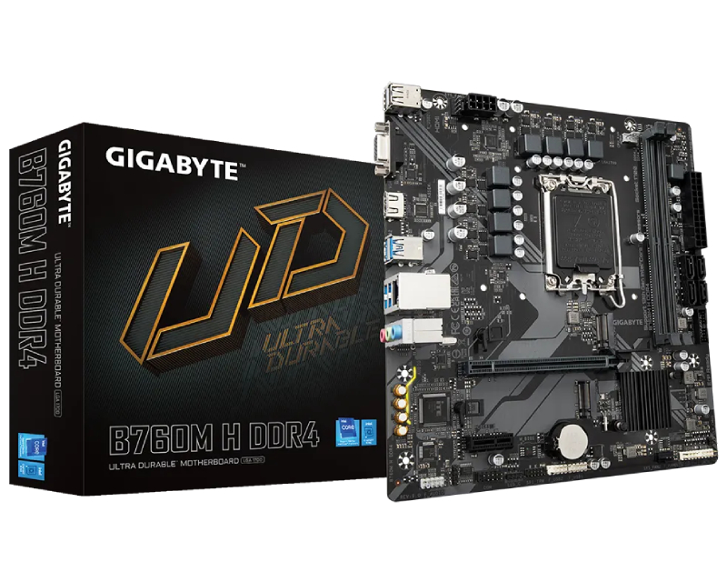 Gigabyte MB B760M D3HP LGA1700; 4xDDR5; 2xM.2,4xSATA HDMI, DP, D-Sub,LAN chip,12x USB,  mATX
