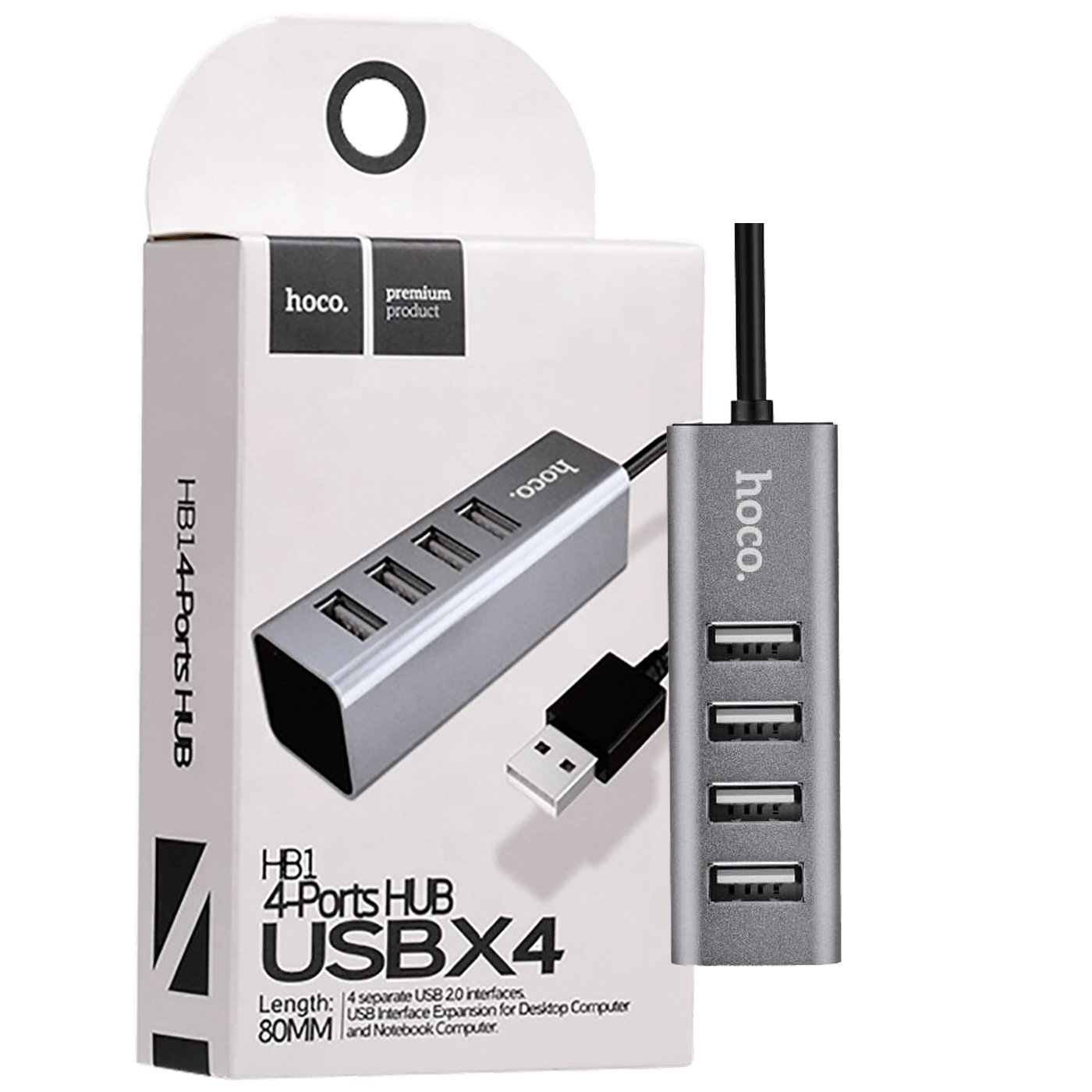 Hoco Konverter HUB USB 2.0 to 4 x USB2.0 - HB1
