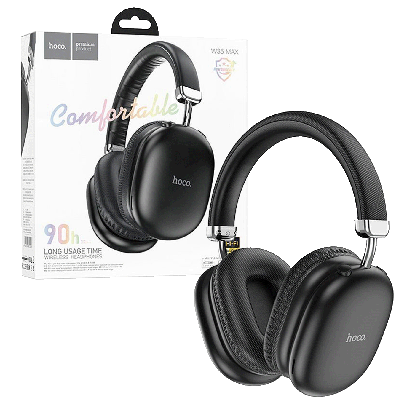 Hoco Slušalice bežične, Bluetooth - W35 Max Joy , Crne