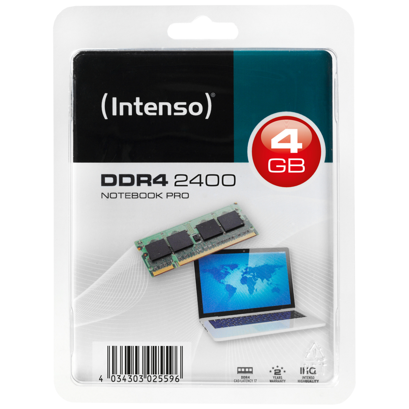 Intenso Memorija DDR4 SO-DIMM 4GB@2400MHz, CL17 - DDR4 Notebook 4GB/2400MHz | Ananas
