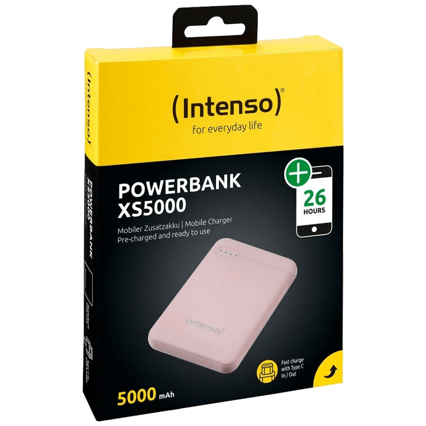 Intenso Prijenosni punjač za mobitele i tablete 5000mAh - POWERBANK XS5000, Rozi